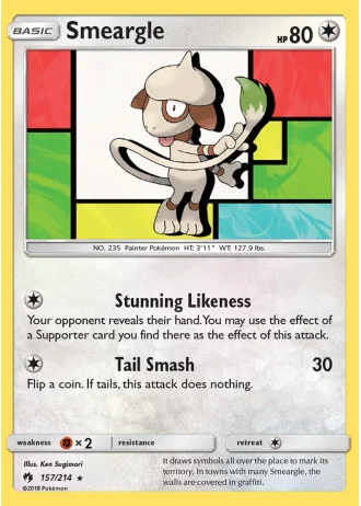 Smeargle #157 — Lost Thunder