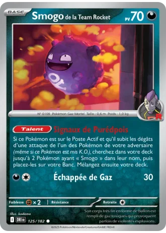 Smogo de la Team Rocket #125/182 — Rivalités Destinées