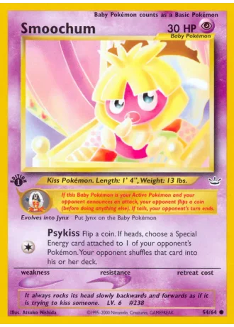 Smoochum (1st Edition) #54/64 — Neo Revelation (1st Edition)