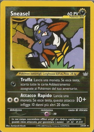 Sneasel (1ª Edizione) #24/64 — Neo Revelation (1ª Edizione)