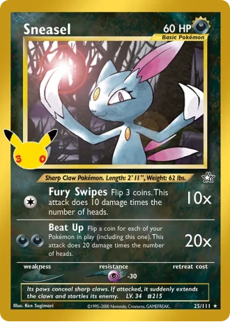 Sneasel #25/111 — Collezione Classica (30° Anniversario)