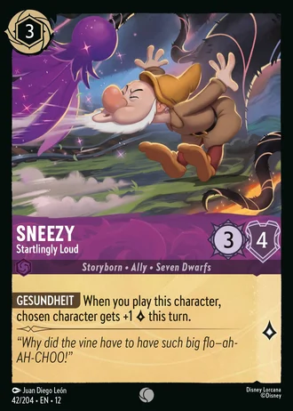 Sneezy - Startlingly Loud #42/257 — Wilds Unknown