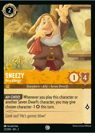 Sneezy - Very Allergic #22/204 — Rise of the Floodborn