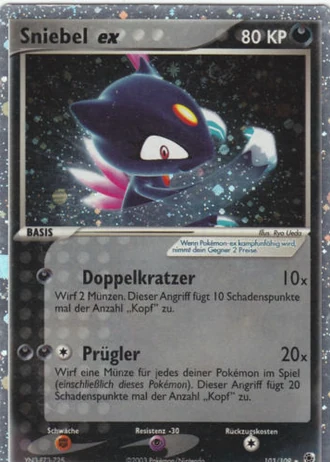 Sniebel ex #103/109 — EX Rubin & Saphir
