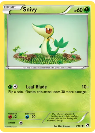 Snivy #2 — Black & White