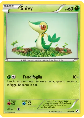 Snivy #2/114 — Nero e Bianco