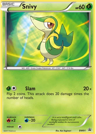 Snivy BW01 — Black & White Promos