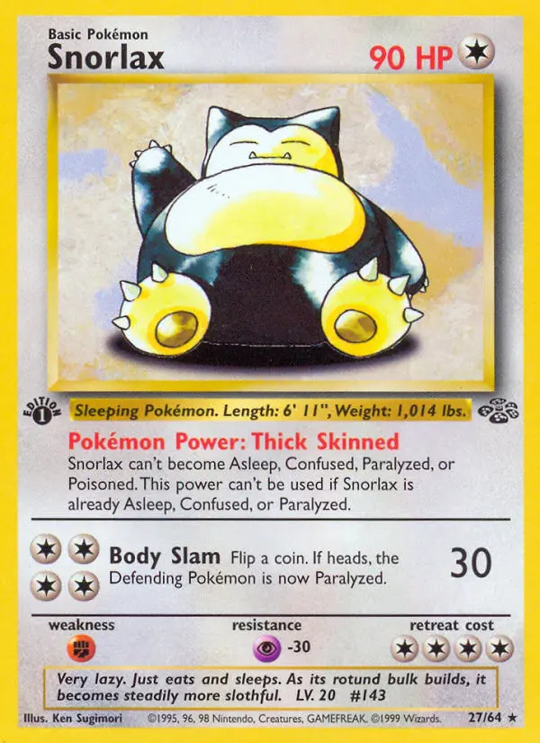 Snorlax (1ª Edizione) #27 — Jungle (1ª Edizione)