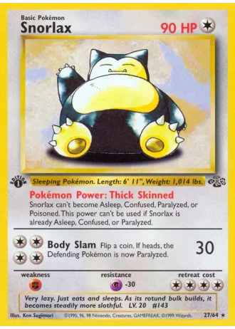 Snorlax (1ª Edizione) #27 — Jungle (1ª Edizione)