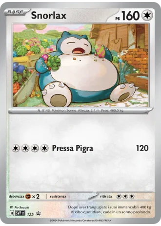 Snorlax #122 — Scarlatto e Violetto Promos