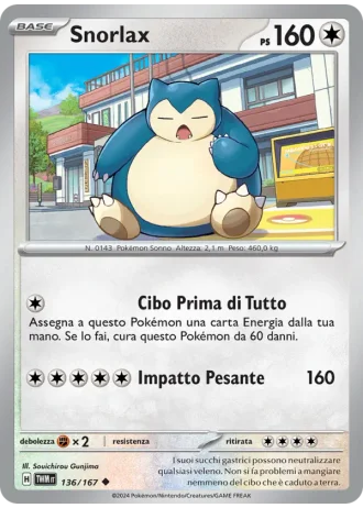 Snorlax #136/167 — Crepuscolo Mascherato