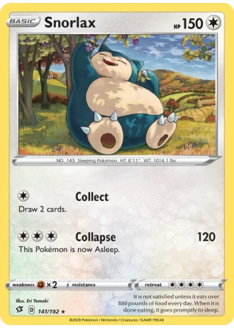 Snorlax #141/192 — Rebel Clash