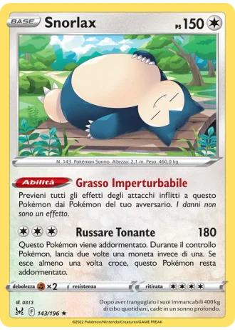 Snorlax #143 — Origine Perduta