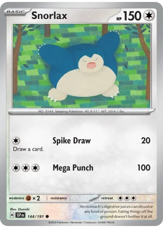 Snorlax #144/191 — Surging Sparks