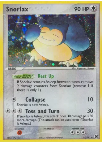 Snorlax #15/112 — EX RossoFuoco e VerdeFoglia