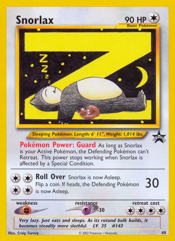 Snorlax #49 — Wizards Promos