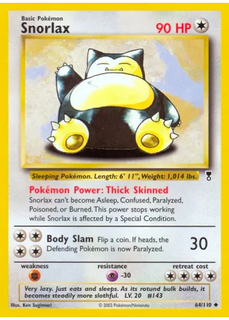 Snorlax #64/110 — Legendary Collection