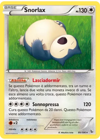 Snorlax #80/106 — Fuoco Infernale