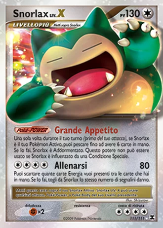 Snorlax LIV.X #111/111 — L'Ascesa dei Rivali