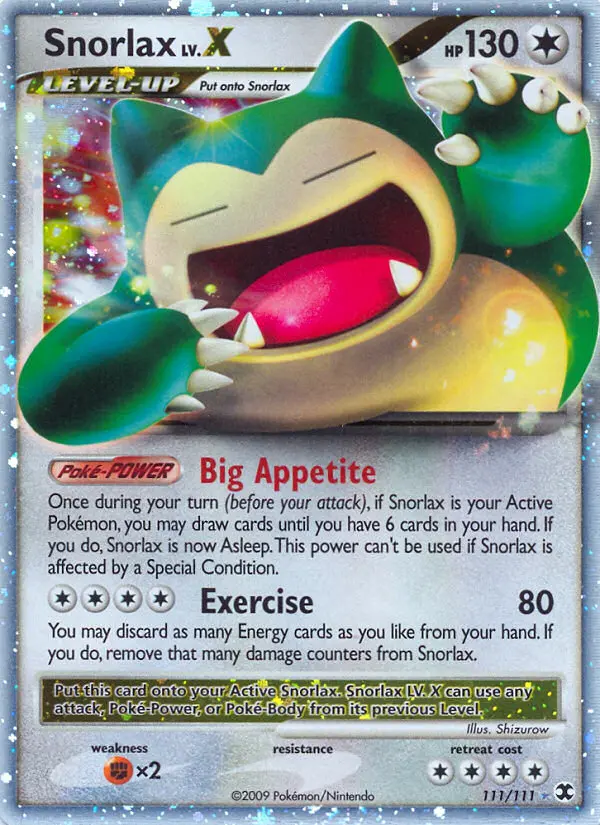 Snorlax LV.X #111 — Rising Rivals