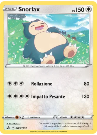 Snorlax SWSH032 — Spada e Scudo Promos