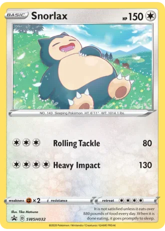 Snorlax SWSH032 — Sword & Shield Promos