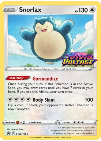 Snorlax SWSH068 — Sword & Shield Promos