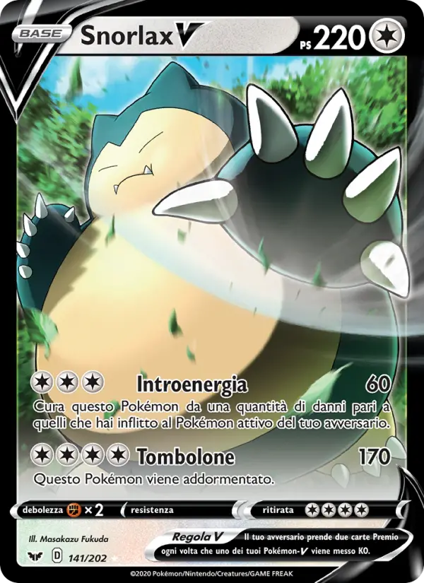 Snorlax V #141 — Spada e Scudo