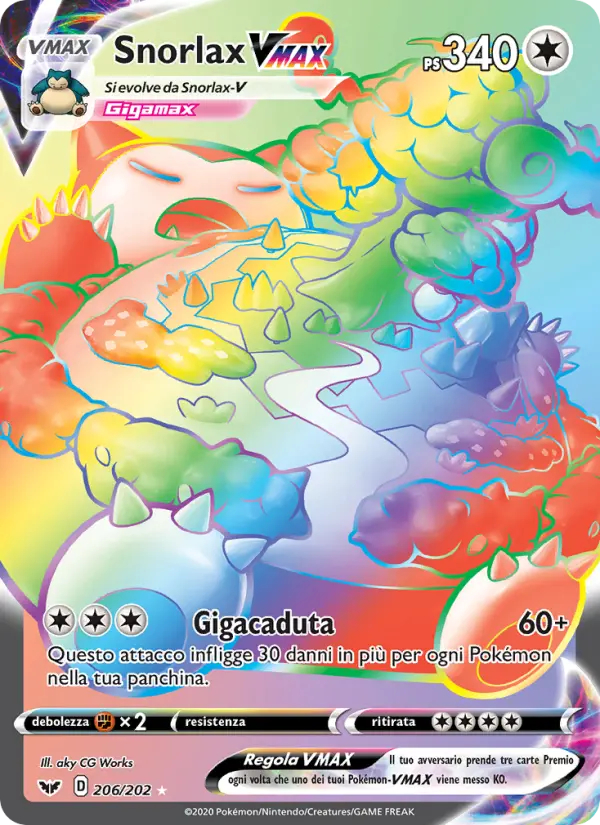 Snorlax VMAX #206 — Spada e Scudo