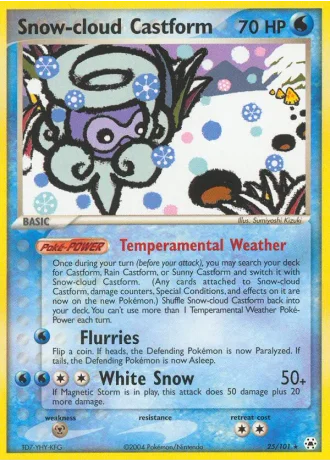 Snow-cloud Castform #25/101 — EX Leggende Nascoste