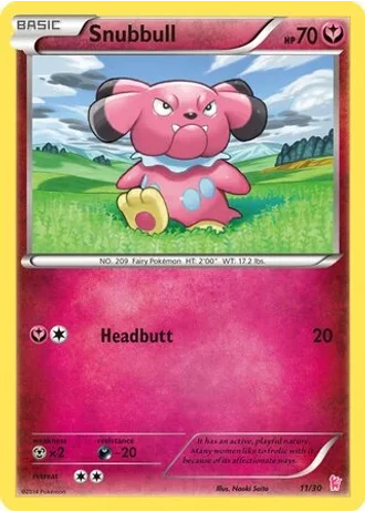 Snubbull #11 — XY trainer Kit (Sylveon)