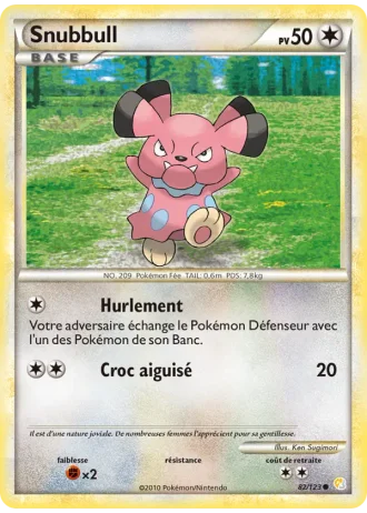 Snubbull #82/123 — HeartGold SoulSilver