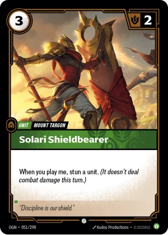 Solari Shieldbearer #051/298 — Origins