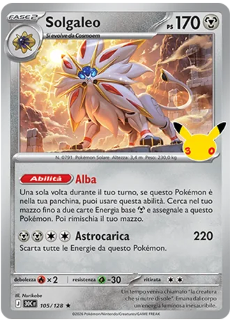 Solgaleo #105/128 — 30° Anniversario