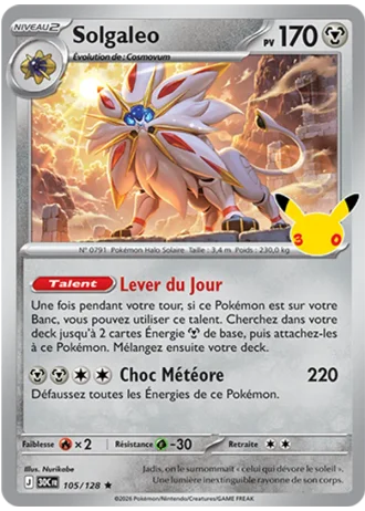 Solgaleo #105/128 — 30e Anniversaire