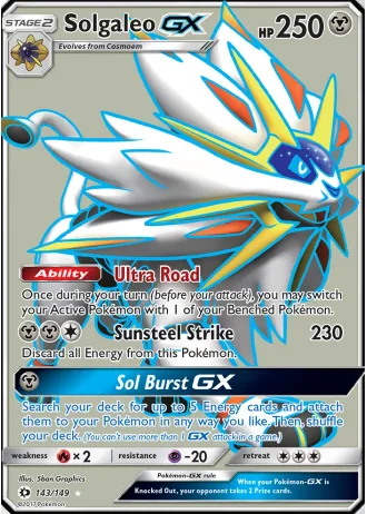 Solgaleo GX #143 — Sun & Moon