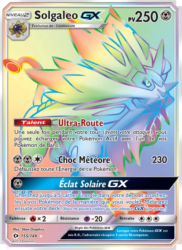 Solgaleo GX #155 — Soleil et Lune