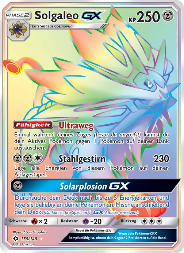 Solgaleo GX #155 — Sonne & Mond