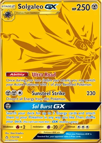 Solgaleo GX #173 — Ultra Prism