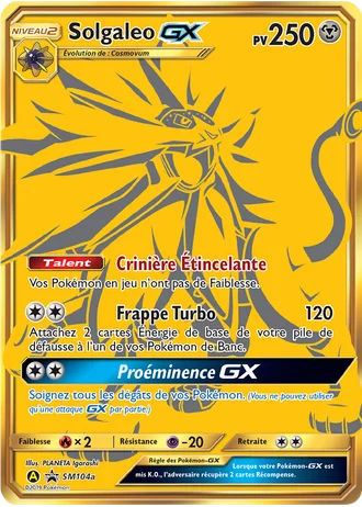 Solgaleo GX SM104a — Cartes alternatives A jaune