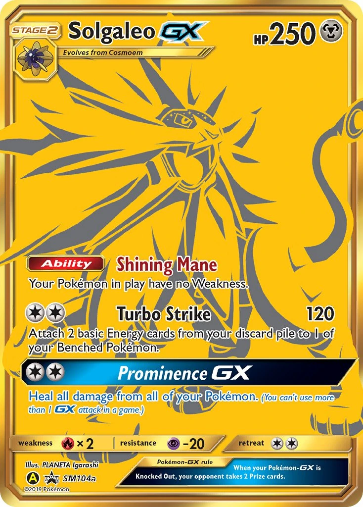 Solgaleo GX SM104a — Yellow A Alternate