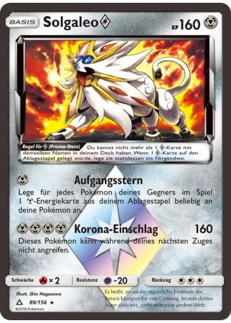 Solgaleo Prism Star #89/156 — Ultra-Prisma