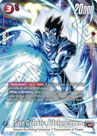 Son Gohan : Adolescence (Alternative Art) FB02-018 — Blazing Aura (FB02)