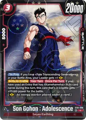 Son Gohan : Adolescence (Dragon Ball Pattern) ST01-009 — Story Booster 01 (ST01)
