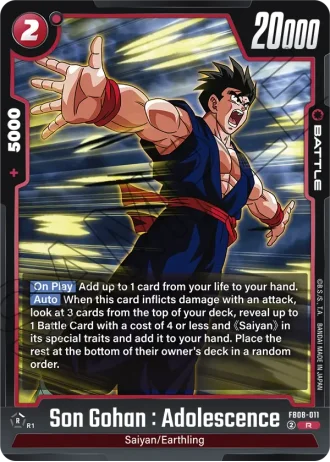 Son Gohan : Adolescence  FB08-011 — Saiyan's Pride (FB08)