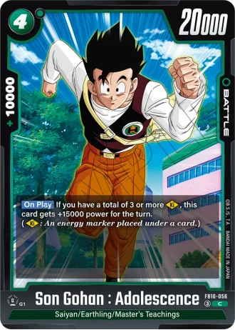Son Gohan : Adolescence  FB10-056 — Cross Force (FB10)
