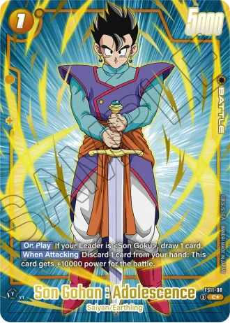 Son Gohan : Adolescence (Gold) FS11-08 — Starter Deck EX: The Phase of Evolution (FS11)