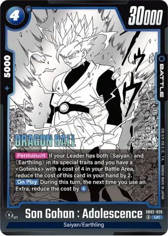 Son Gohan : Adolescence SB02-026 — Manga Booster 02 (SB02)