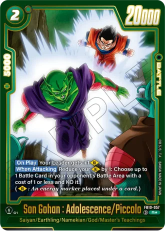 Son Gohan : Adolescence/Piccolo (Alternative Art) FB10-057 — Cross Force (FB10)