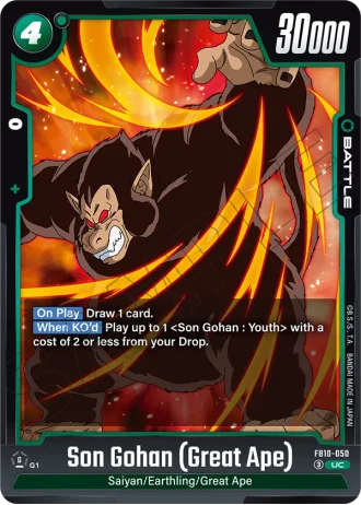 Son Gohan (Great Ape)  FB10-050 — Cross Force (FB10)